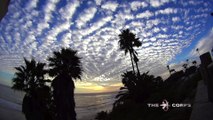 Swamis Point Pacific Ocean Sunset Popcorn CLOUDS