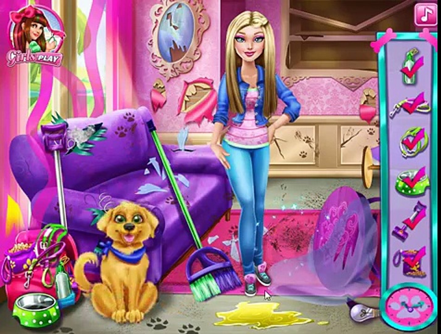 ⁣Barbie Puppy Potty Training ● Disney Princess Games ● Top Online Baby Games For Kids 2016