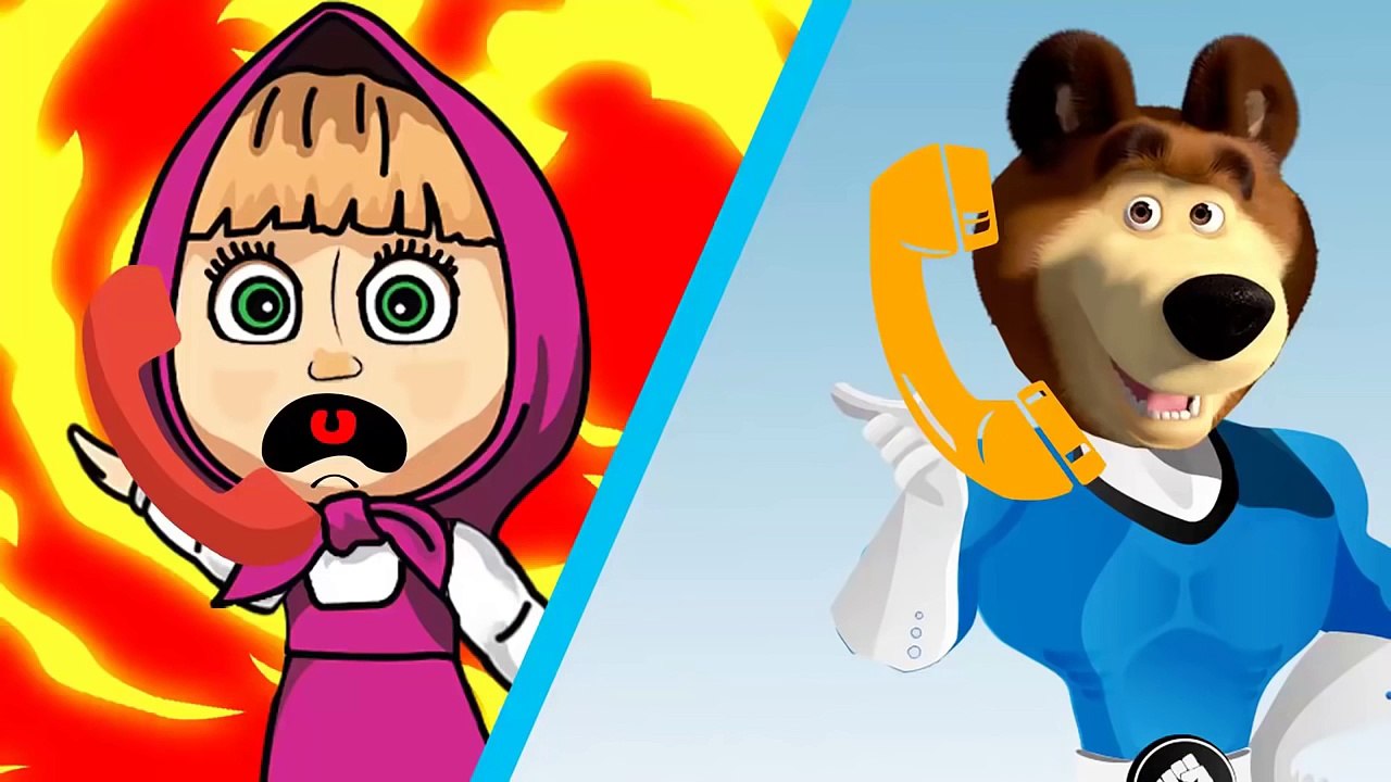 Masha And The Bear Dressed like Frozen Elsa by Peppa Pig