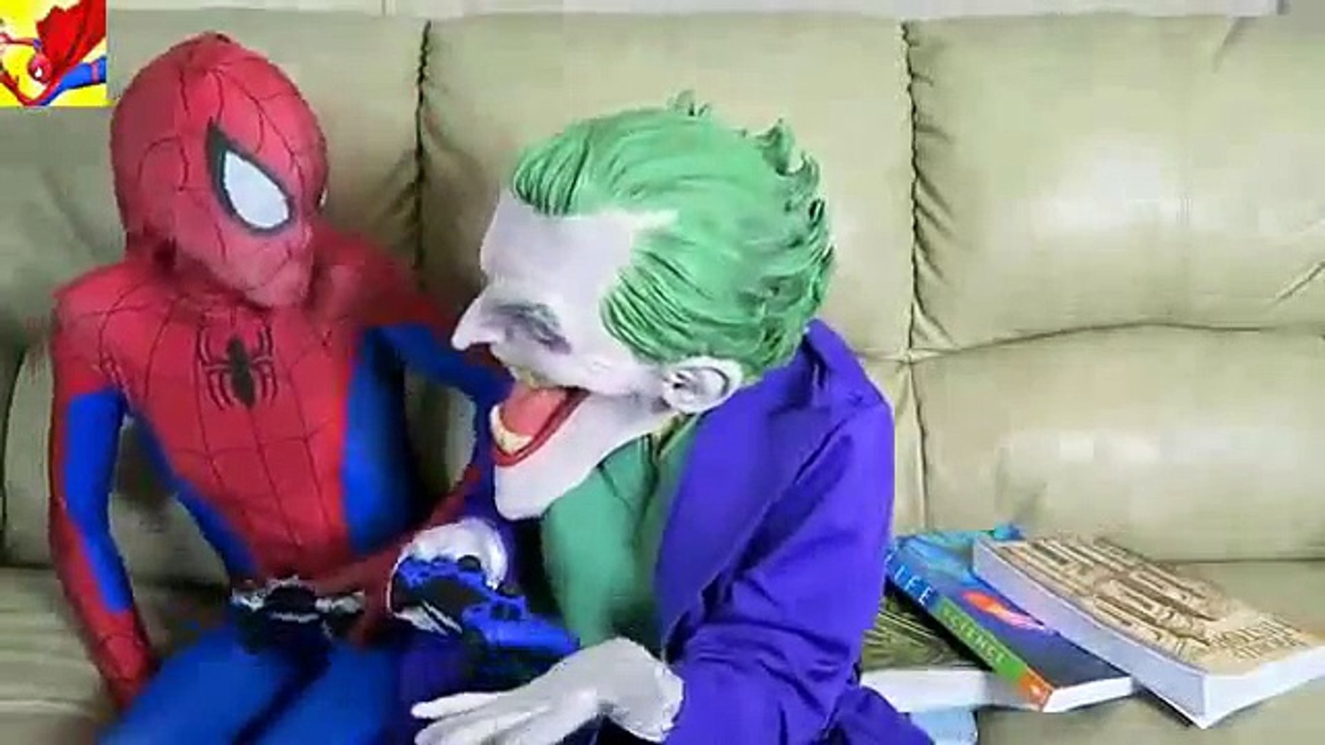 7 El Hombre Arana Joker Veneno Dedo Familia Cancion Dedo Papa Elsa Congelada Dailymotion Video