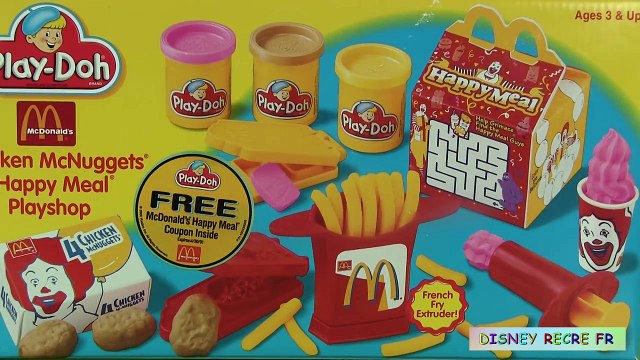 Play Doh McDonalds Chicken McNuggets Happy Meal Playshop Pâte à modeler Frites Sundae