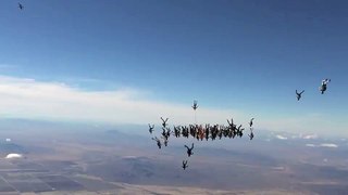 65 women set a skydiving world record