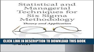 [PDF] Mobi Statistical and Managerial Techniques for Six Sigma Methodology: Theory and Application