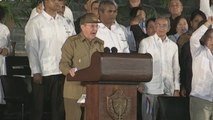 Raúl Castro rememora las gestas de Fidel en sus últimas palabras de despedida