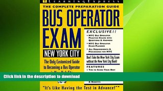 Epub New York City Bus Operator Exam (Complete Preparation Guide) Learning Express Editors On Book