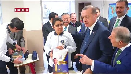 Erdoğan öğrencilerle sohbet etti