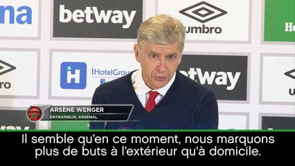 14e j. - Wenger : ''Nos résultats à l’extérieur sont très convaincants"