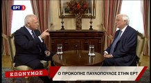 Συνέντευξη του Προέδρου της Δημοκρατίας, Προκόπη Παυλόπουλου, στην ΕΡΤ