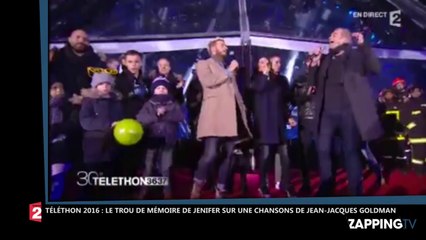 Téléthon 2016 : Jenifer oublie en direct les paroles d’une chanson de Jean-Jacques Goldman (Vidéo)