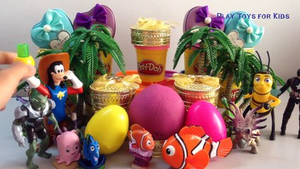 The Good Dinosaur, Marvel, Captain America,Disney, Finding Nemo,lay Doh & Toys, Surprise Eggs Video