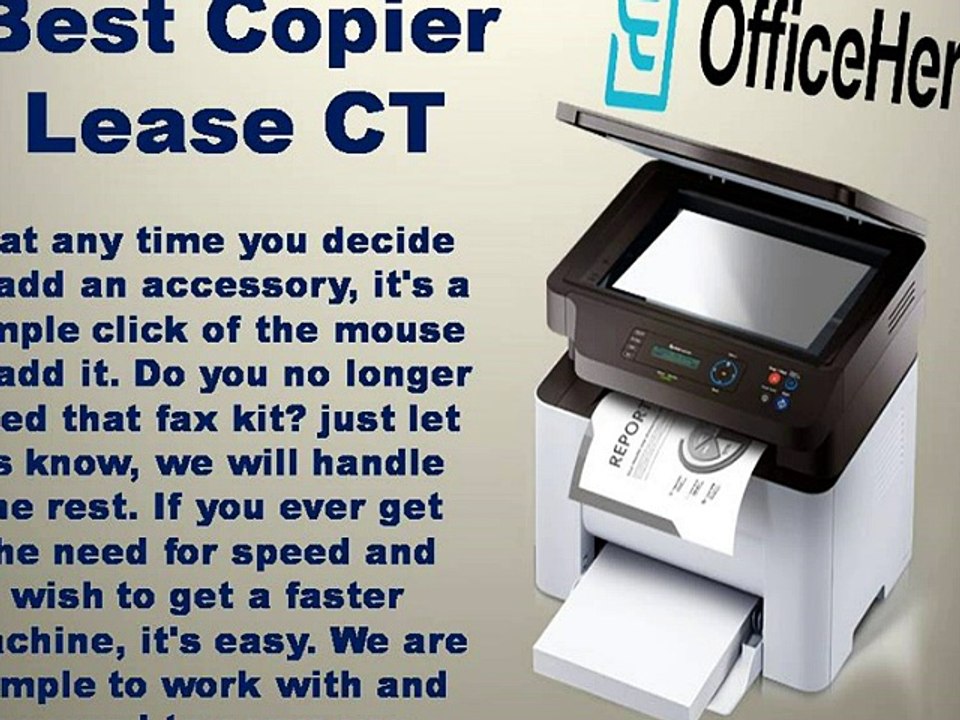 Provide Different Copier Lease CT