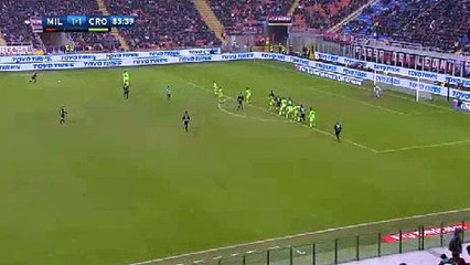 Lapadula G. Goal for AC Milan vs FC Crotone 2-1, 4 Dec 2016