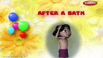 After a Bath | Nursery Rhymes With Lyrics | Nursery Poems | 3D Nursery Rhymes For Children