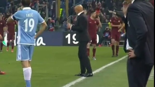 Danilo Cataldi red card - Lazio vs AS Roma 0-1 04-12-2016