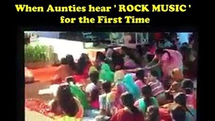 funny videos : when aunty heard metal for first time