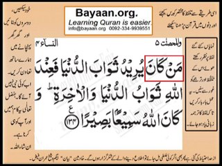 Quran in urdu Surah AL Nissa 004 Ayat 134 Learn Quran translation in Urdu Easy Quran Learning