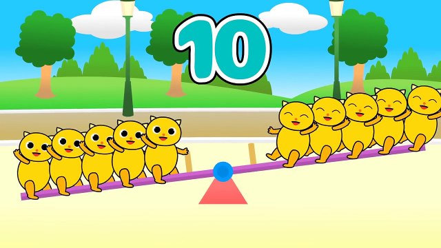 Ten Little Animals Pandas Kittens Monkeys | Children Nursery Rhyme | Kids Songs | Baby Puff Puff
