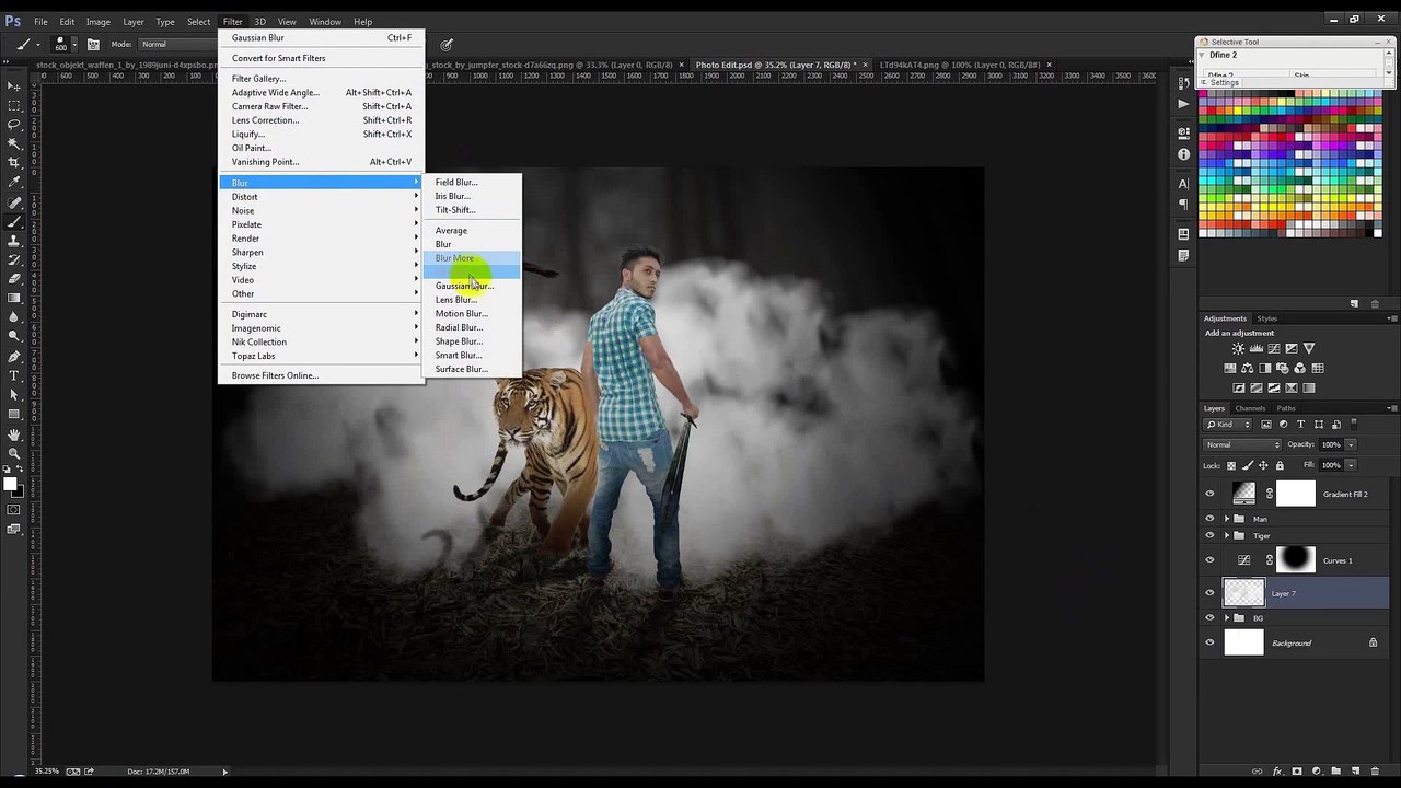 Adobe Photoshop Tutorial  How To Making a portrait using text