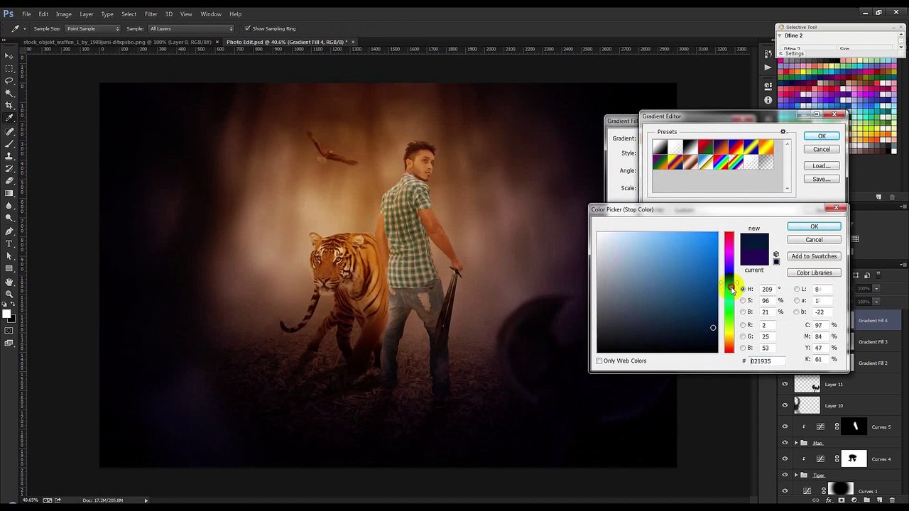 Photoshop Reducing red skin tones