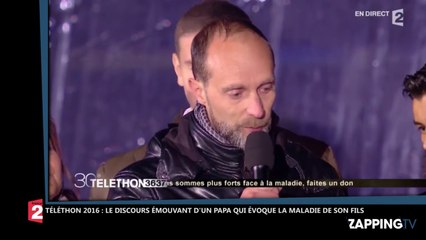 Téléthon 2016 : Le discours émouvant d’un papa qui évoque la maladie de son fils (Vidéo)