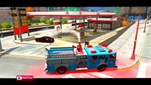 COLORS SUPER CARS & FIRE TRUCK with TALKING TOM COLORS NURSERY RHYMES SONGS FOR CHILDREN