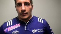Rugby Fédérale 1 - Benjamin Doy réagit après USB - Aubenas