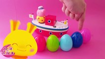 Les couleurs avec Peppa Pig oeufs surprises de couleurs Le bateau Titounis Touni Toys