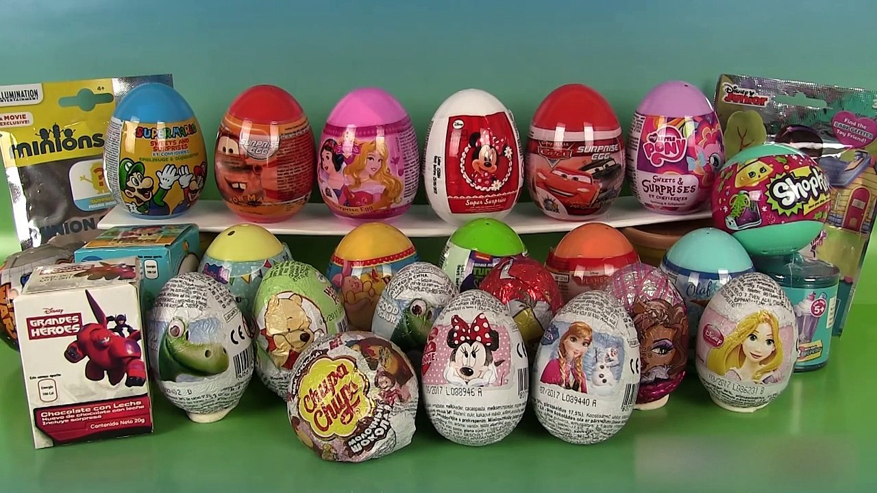 Oeufs Surprise Eggs Unboxing Masha Disney Cars Star Wars Shopkins Minions Nouveaux Héros