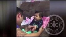 Dad tries to cut her nails