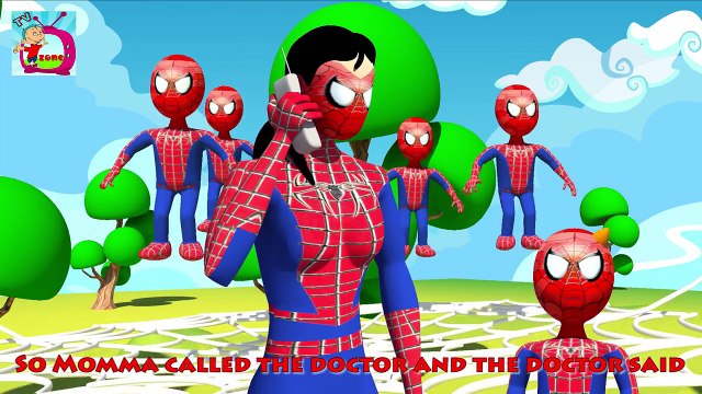 5 Little Spider man Jumping On The Bed(Web) Spider man Finger Family Nursery Rhymes