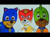 Paw Patrol and Pj Masks Coloring pages for kids Learn coloring colors trasformer