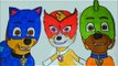 Paw Patrol and Pj Masks Coloring pages for kids Learn coloring colors trasformer