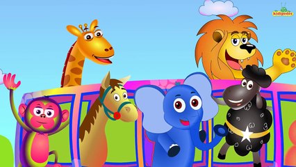 The Wheels On The Bus I Zoo Animal Bus - Popular Nursery Rhymes Collection I Children Songs