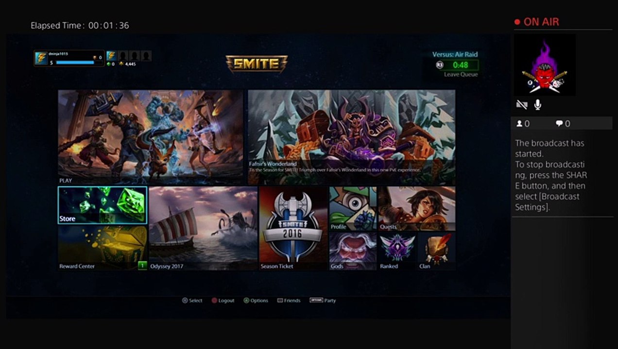 dninja1015's Live PS4 Broadcast