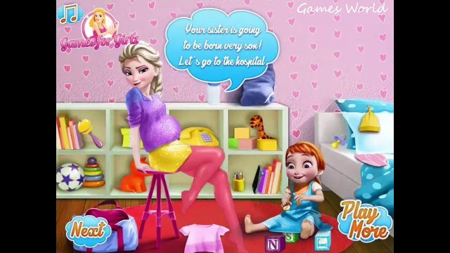 Disney Princess Elsa and Anna With New Born Babies - Frozen Princess Games