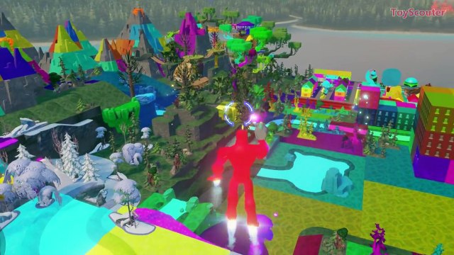 IRON MAN & TINKER BELL Painting Color City While Flying and Racing