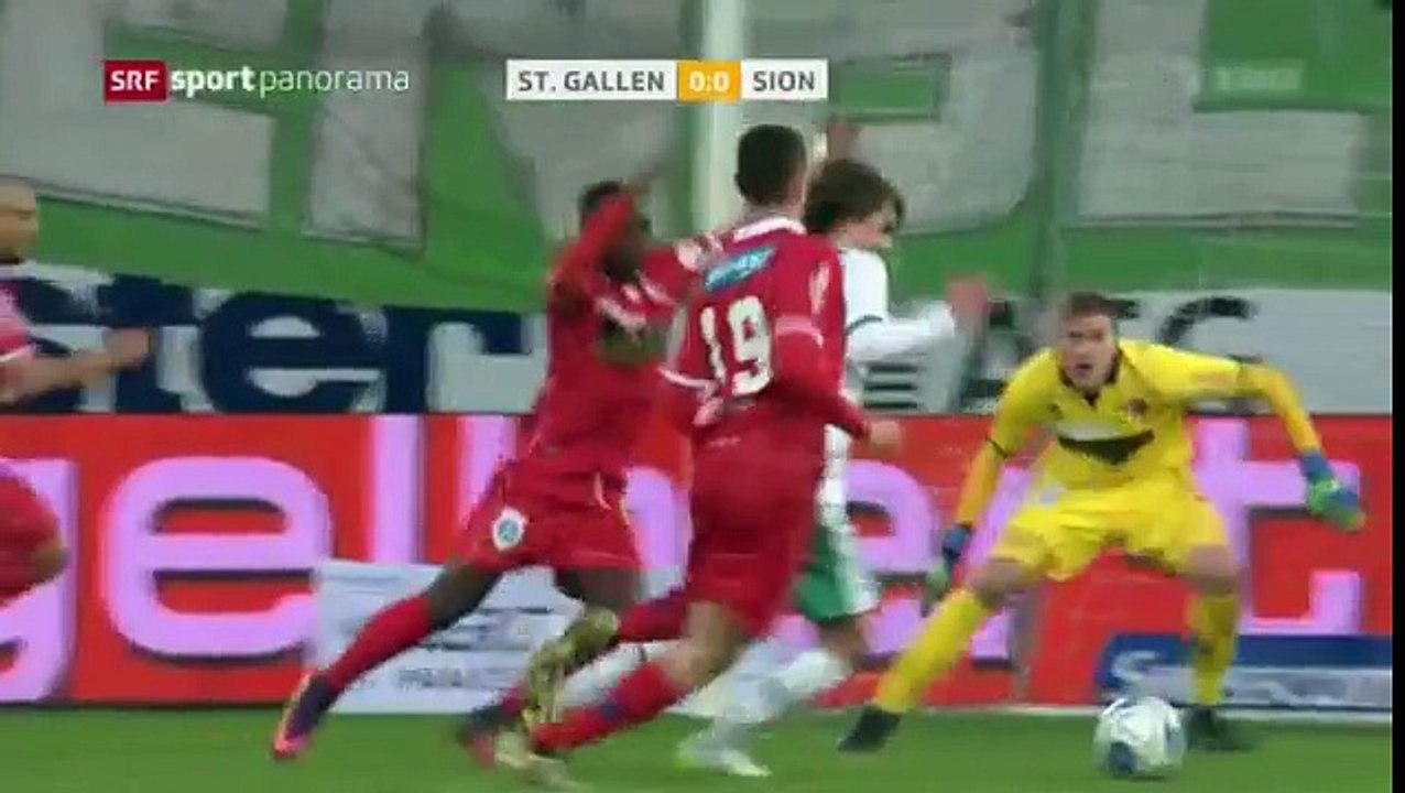 FC St.Gallen 2:1 FC Sion (Swiss Super League 17. Runde 2016/2017 4.December 2016)