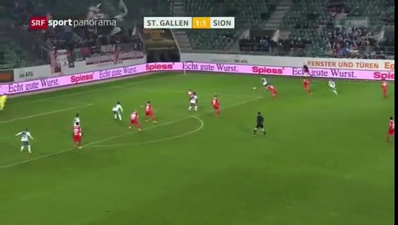 FC St.Gallen 2:1 FC Sion (Swiss Super League 17. Runde 2016/2017 4.December 2016)