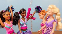 Frozen Elsa & Anna Barbie Cheerleader Career Toys & Barbie Friends Nikki Grace DisneyCarToys
