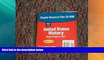 Best Price Holt Social Studies: United States History: Beginnings to 1877: Chapter Resource Files