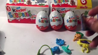 Kinder Surprise 6 œufs en déballage // 6 Kinder Surprise Eggs