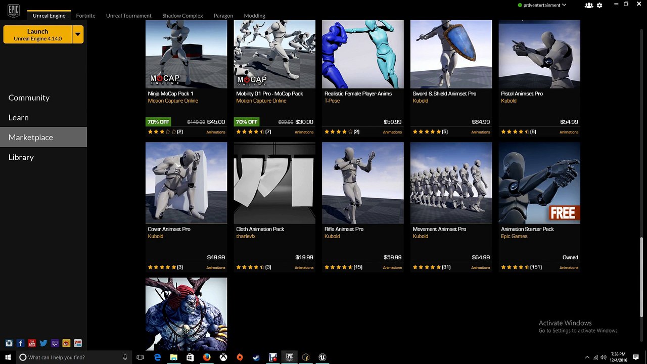 Unreal Engine 4 Tutorials - Import Character and Animation Packs