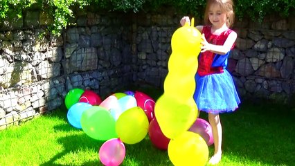 Spidergirl Balloon Pop challenge part1