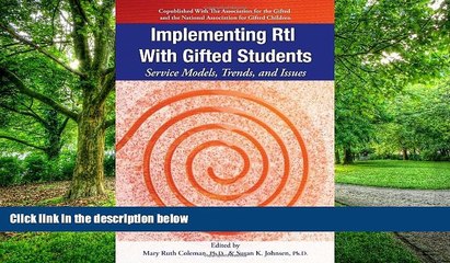 Buy Susan Johnsen Ph.D. Implementing RtI with Gifted Students: Service Models, Trends, and Issues