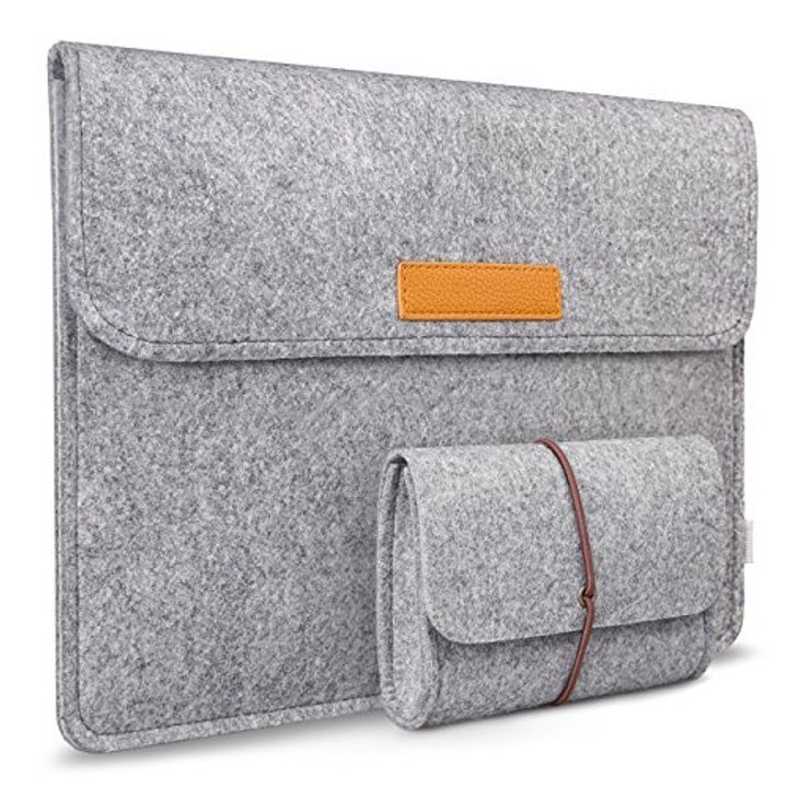 Inatecks neue 12 Zoll Macbook Retina Schützhülle, Sleeve Tasche, Klettverschluss, Verschluss mit Klettband, Grau