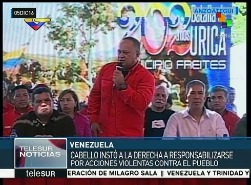 Cabello insta a la derecha a responsabilizarse por acciones violentas