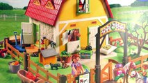 Construction écurie Playmobil français – Ecurie, enclos et portes avec des arbres et des fenêtres