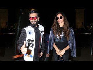 Ranveer Singh Spotted With Girlfriend Deepika Padukone At Airport