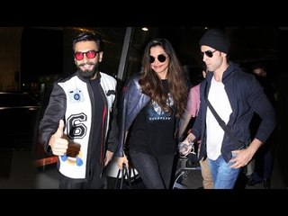 Airport Spotting 28th Nov 2016 - Ranveer Singh,Deepika Padukone,Hrithik Roshan