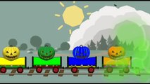 Trains for Children's! Choo Choo Train - Learn COLORS Halloween Pumpkin - Train Cartoon for Kids